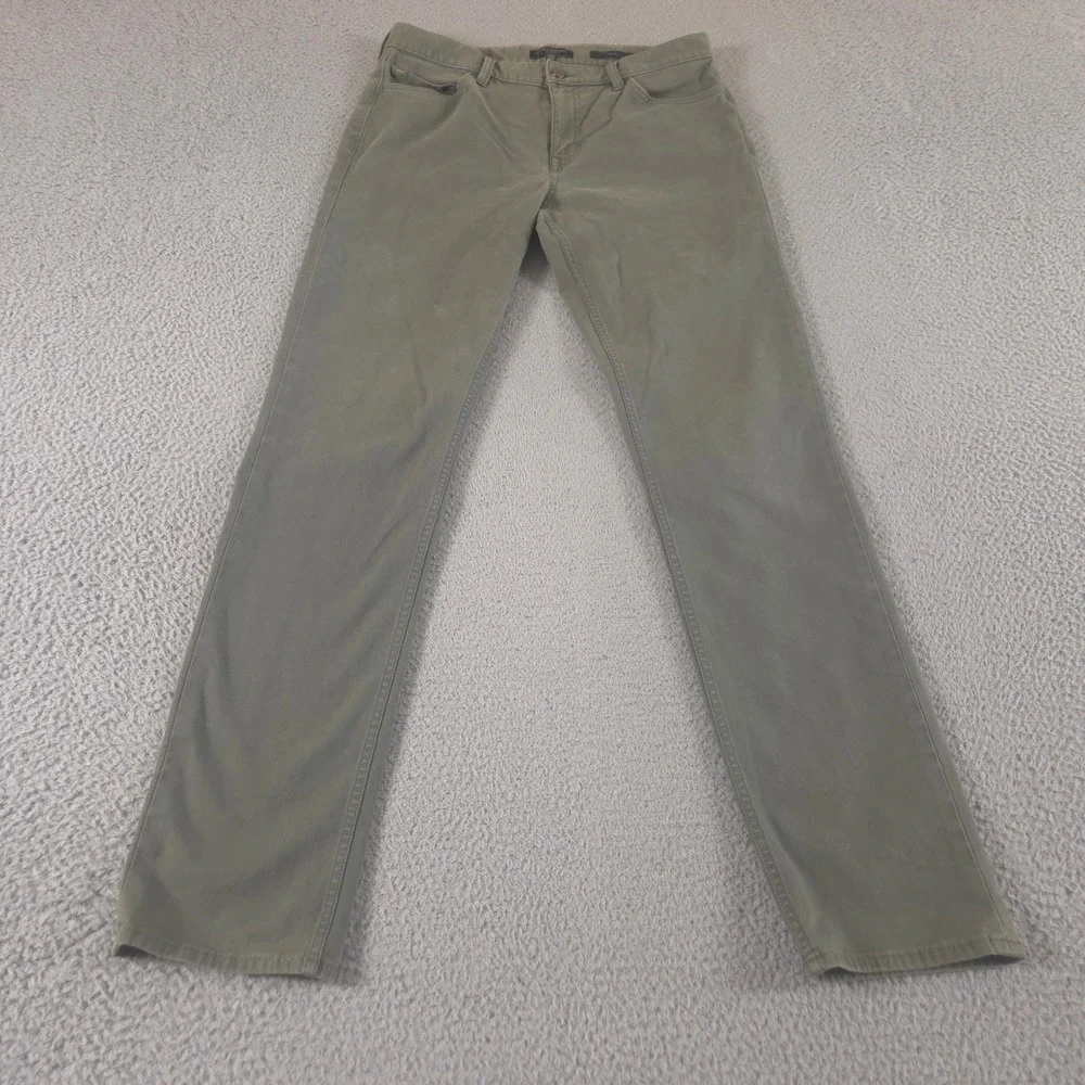 Banana Republic Pants Mens 32x34 Green Slim Traveler Cotton Modal Stretch Chino